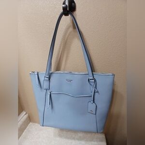 kate spade ♠️ New York Light Blue Leather Tote